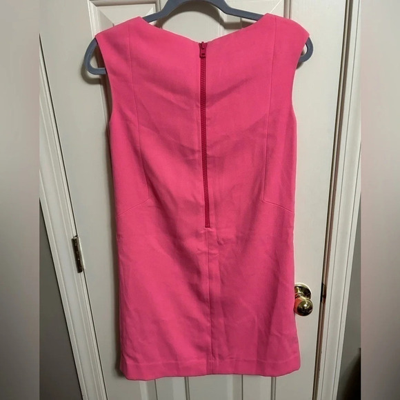 Kate Spade Barbie Pink Boat Neck Cap Sleeve Back Zip Sheath Dress Size XS - Picture 3 of 4